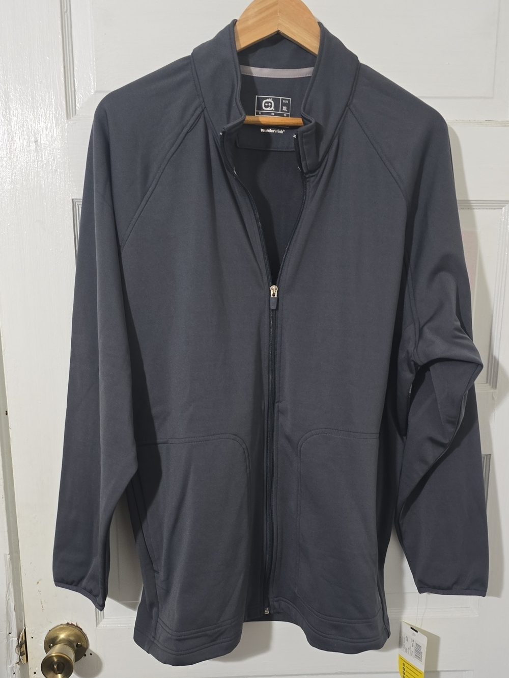 WonderWink Men's Full-Zip Performance Jacket - Charcoal